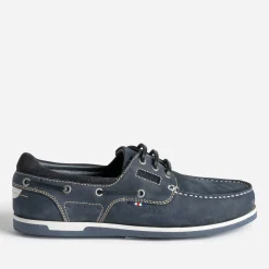 Chaussure-bateau marine cuir nubuck