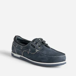 Chaussure-bateau marine cuir nubuck