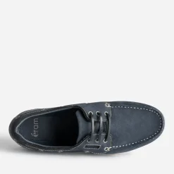 Chaussure-bateau marine cuir nubuck