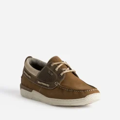 Chaussure-bateau TBS camel et marron cuir