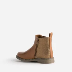 Chelsea boots BUGGY camel détails pailletés