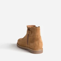 Chelsea boots BUGGY camel cuir velours irisé étoile