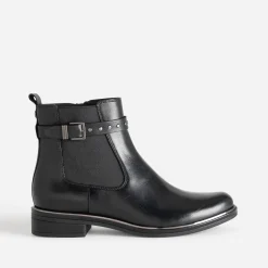 Chelsea boots CAPRICE noir en cuir bride cloutée