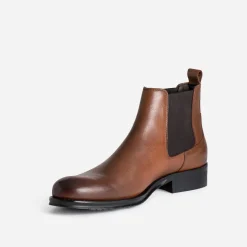 Chelsea boots cognac cuir