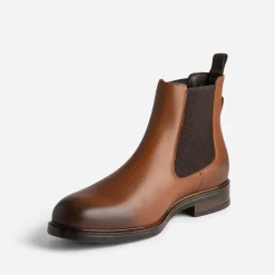 Chelsea boots cognac en cuir