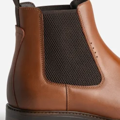 Chelsea boots cognac en cuir
