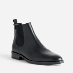 Chelsea boots ERAM FLEX noir en cuir