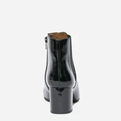 Chelsea boots ERAM FLEX noir en cuir verni