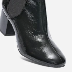 Chelsea boots ERAM FLEX noir en cuir verni