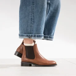 Chelsea boots marron clair