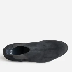 Chelsea boots noir cuir velours