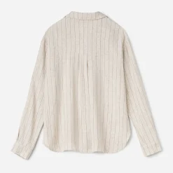 Chemise TEXTO beige rayures noires