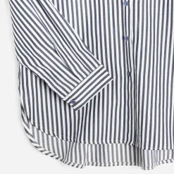 Chemise TEXTO bleue rayures blanches