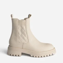 Cheslea boots TEXTO écru éco-conçu