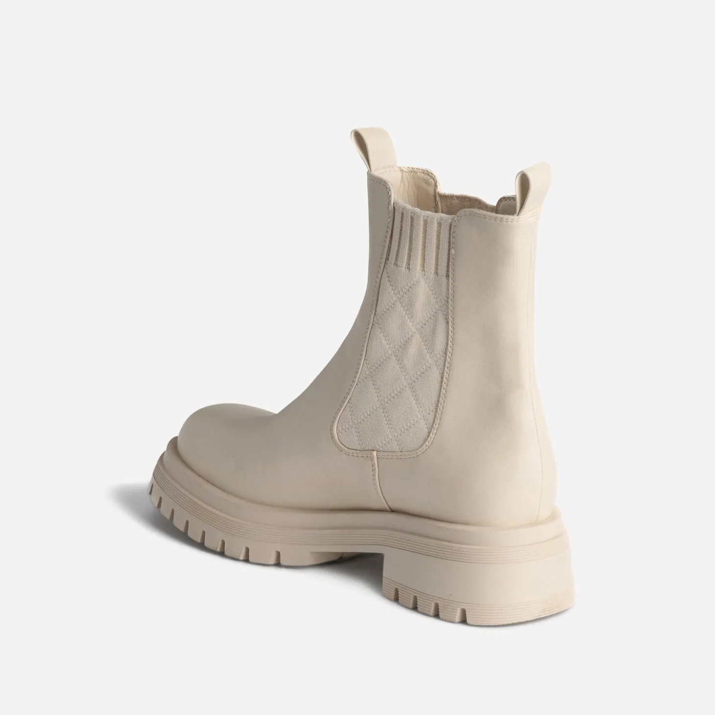 Cheslea boots TEXTO écru éco-conçu