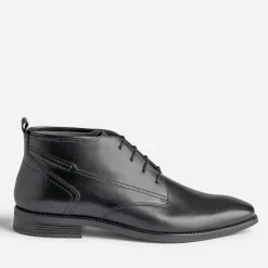 Chukka boots noir en cuir
