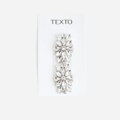 Clips gris amovibles en strass