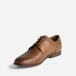 Derby camel en cuir