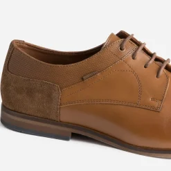Derby camel en cuir