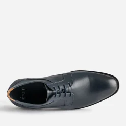 Derby éco-conçu marine cuir lacet marine