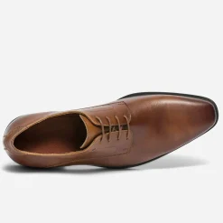 Derby cognac en cuir