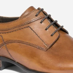Derby cognac en cuir