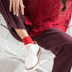 Derby compensé écru verni