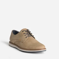 Derby confort beige embossé