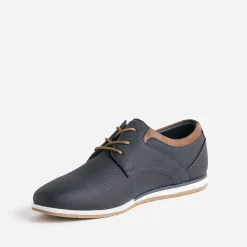 Derby confort BUGGY marine et marron