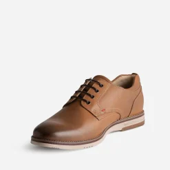 Derby confort cognac éco-conçu en cuir