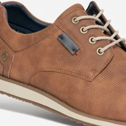 Derby confort cognac perforé