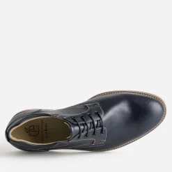 Derby confort marine éco-conçu en cuir