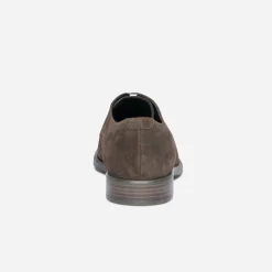 Derby ERAM FLEX marron en cuir velours