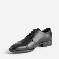 Derby FLUCHOS noir cuir bout droit