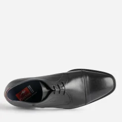 Derby FLUCHOS noir cuir bout droit
