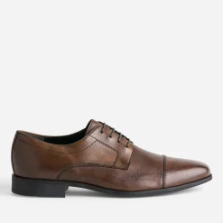 Derby marron cuir bout droit