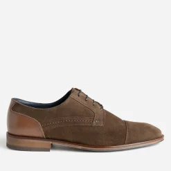 Derby marron cuir velours éco-conçu