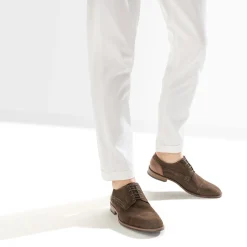 Derby marron cuir velours éco-conçu