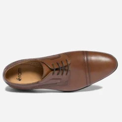 Derby marron en cuir