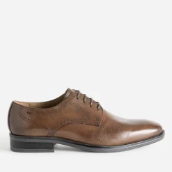 Derby marron en cuir