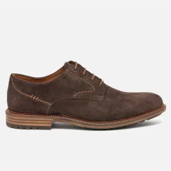 Derby marron en cuir velours éco-conçu