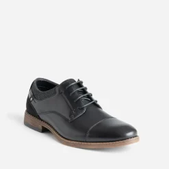 Derby noir bordé denim