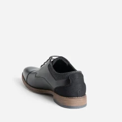 Derby noir bordé denim
