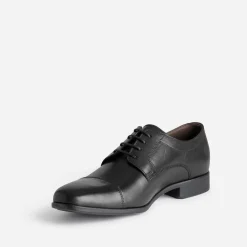 Derby noir cuir bout droit