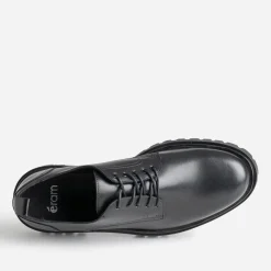 Derby noir cuir semelle crantée