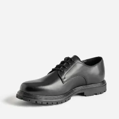 Derby noir cuir semelle crantée