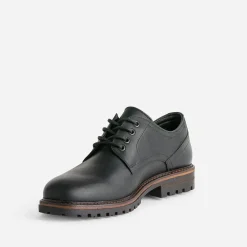 Derby noir cuir semelle crantée