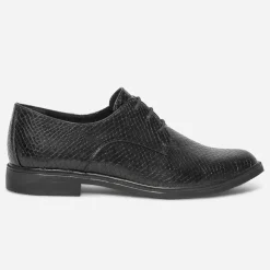 Derby noir embossé python