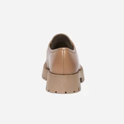 Derby TEXTO camel éco-conçu cuir à semelle crantée