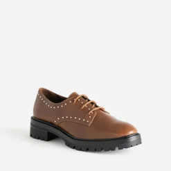 Derby TEXTO cognac à semelle crantée